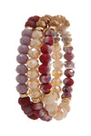 Beaded multi colored stretch bracelet