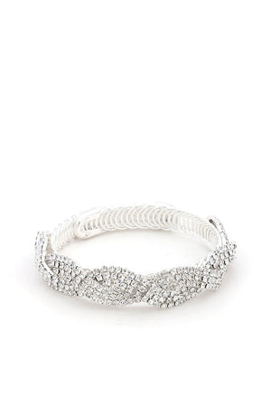 Flexible Rhinestone Metal Bracelet