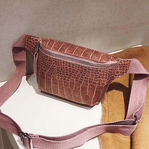 Alligator Leather Waist Belt Bag Luxury Phone Pouch Fanny Pack for Women