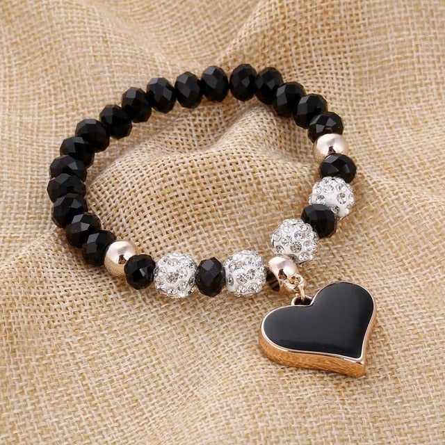 GR Jewelry Best Friends Gift For Children Imitation Pearl Bracelet Women Geometric Charms