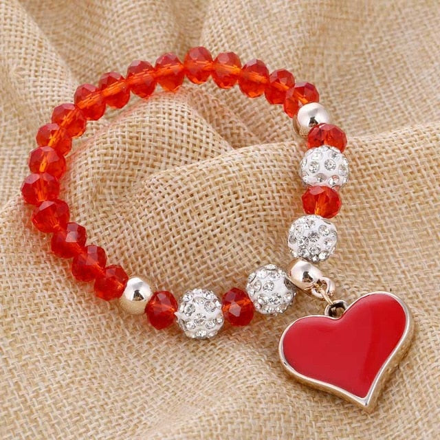 GR Jewelry Best Friends Gift For Children Imitation Pearl Bracelet Women Geometric Charms