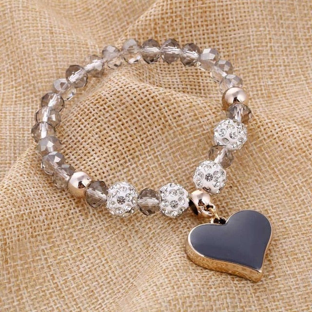 GR Jewelry Best Friends Gift For Children Imitation Pearl Bracelet Women Geometric Charms