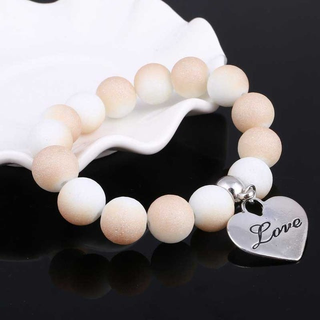 GR Jewelry Best Friends Gift For Children Imitation Pearl Bracelet Women Geometric Charms