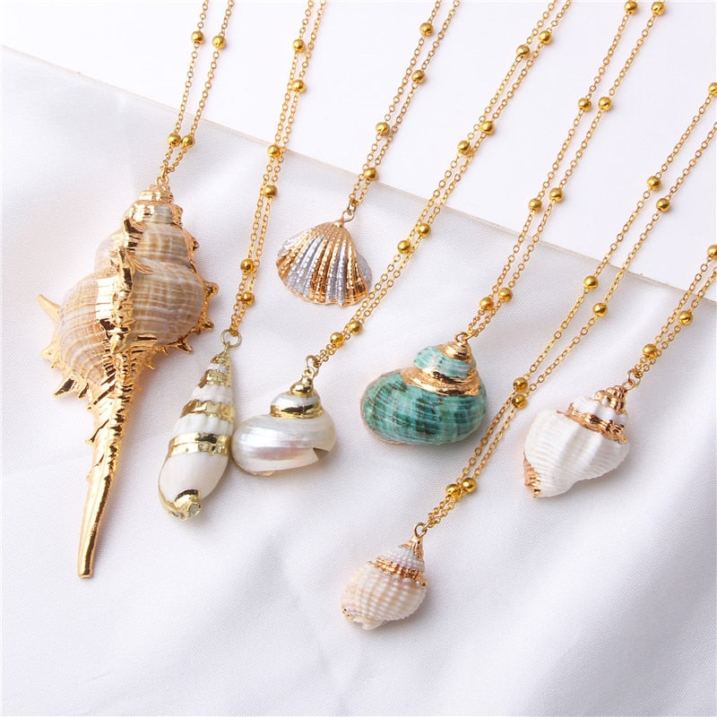 2019 Boho Conch Shells Necklace Sea Beach Pendant Necklace For Women