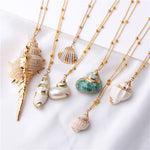 2019 Boho Conch Shells Necklace Sea Beach Pendant Necklace For Women