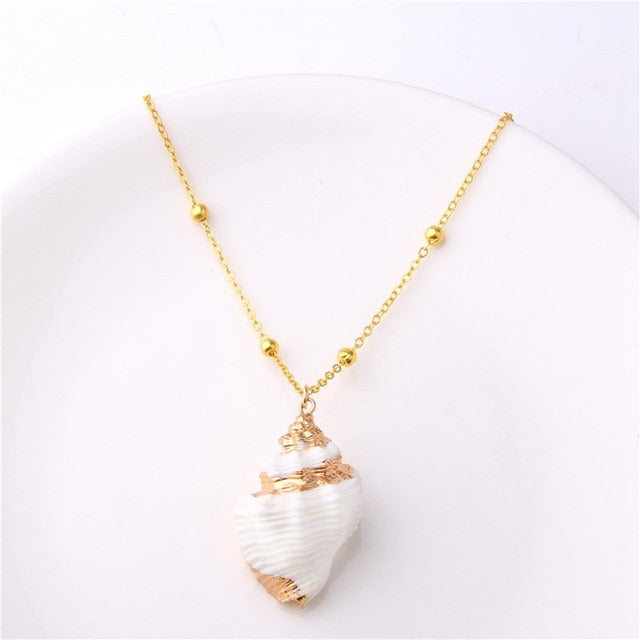 2019 Boho Conch Shells Necklace Sea Beach Pendant Necklace For Women