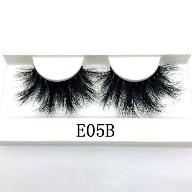 Mikiwi False Eyelashes Wholesale Thick Strip 25mm 3D Mink Lashes Custom Packaging