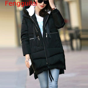 Fengguilai Large Size M-5XL Women's Winter Cotton Coat