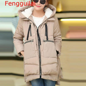 Fengguilai Large Size M-5XL Women's Winter Cotton Coat