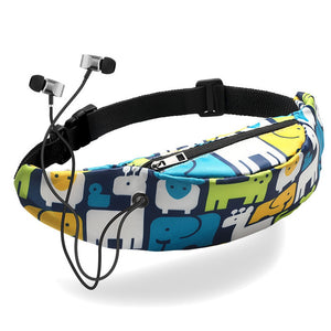 Floral Printing Waist Bags Sport Pocket Casual Multi-Purpose Handbags