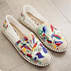 Women Sneakers  Flat Canvas Shoes 2019 New Autumn Fashion Women Flat Printing Shoes