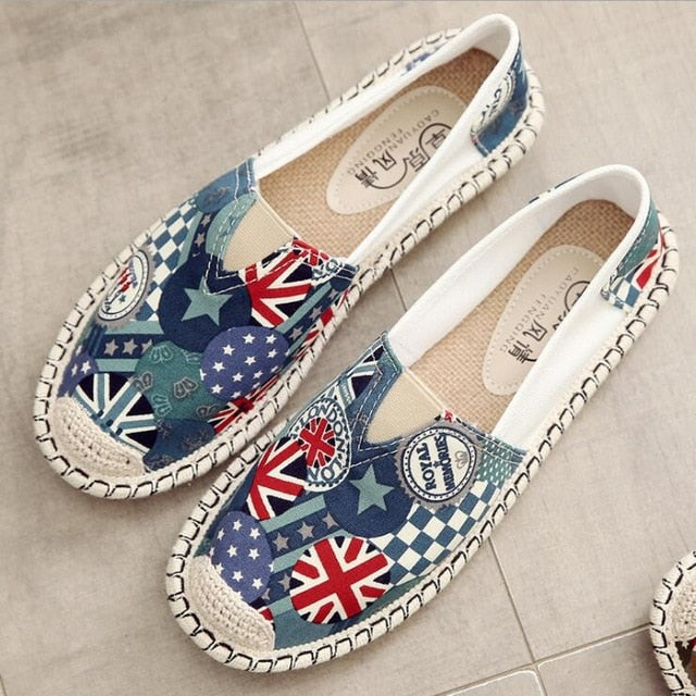 Women Sneakers  Flat Canvas Shoes 2019 New Autumn Fashion Women Flat Printing Shoes