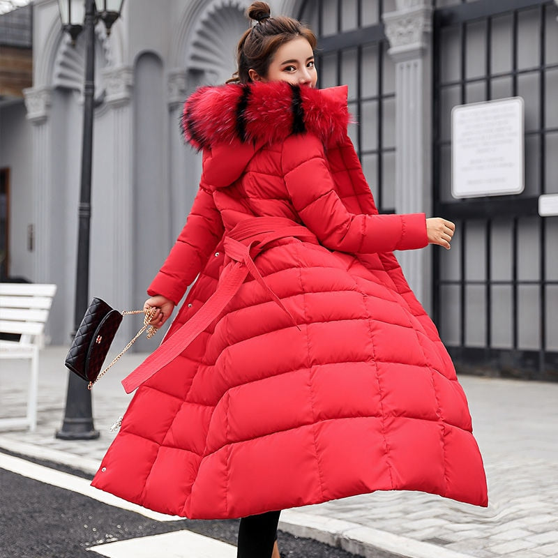 High Quality Long Winter Coat Hooded Faux Fur For Women