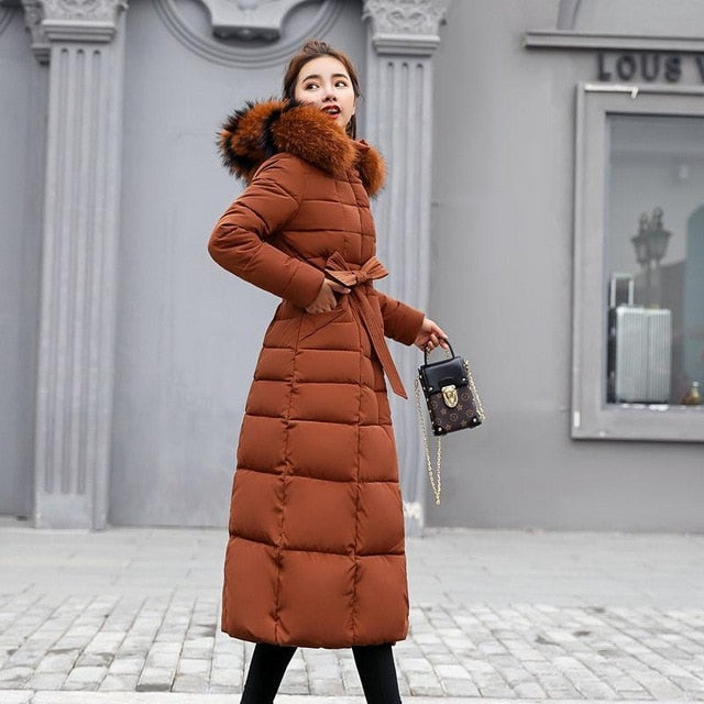 High Quality Long Winter Coat Hooded Faux Fur For Women