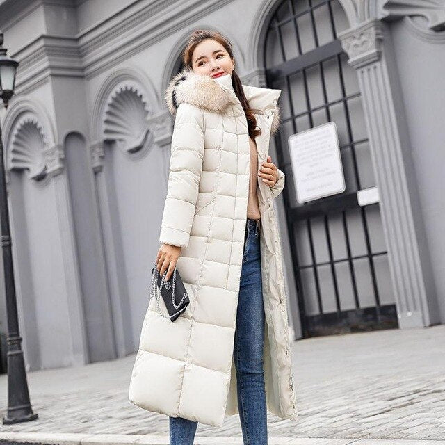 High Quality Long Winter Coat Hooded Faux Fur For Women