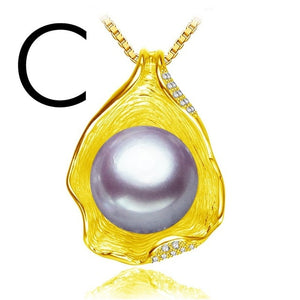 FENASY Charm  Shell Design Fresh Water Pearl and Serling Silver Jewelry