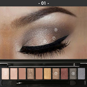 Focallure 10Pcs Makeup Palette Natural Eye Makeup Light Eye Shadow Makeup Shimmer Matte Eyeshadow Palette Set