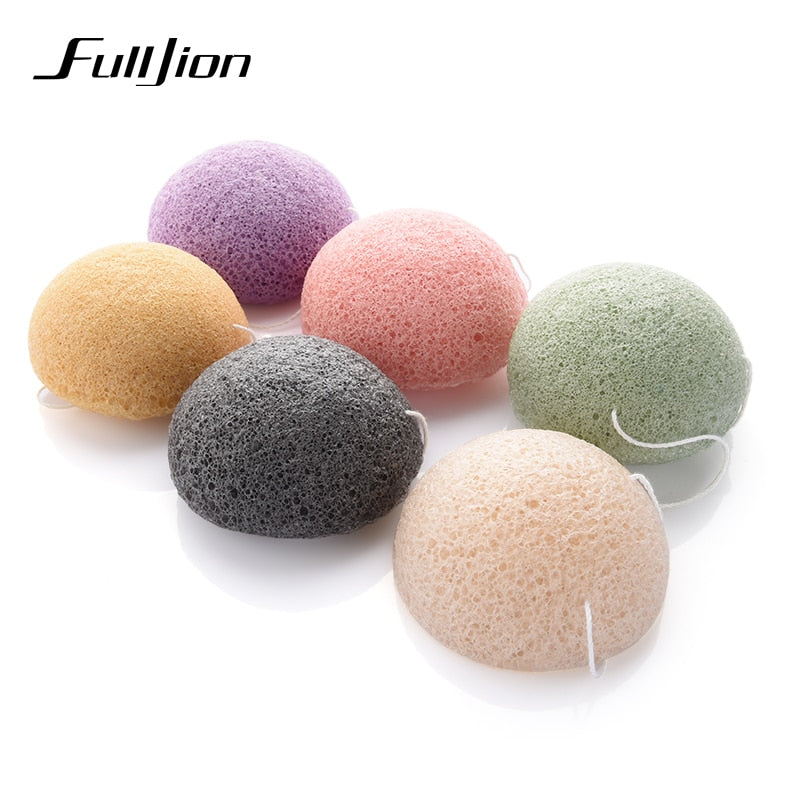 Fulljion 6 Colors Natural Konjac Konnyaku Cosmetic Puff Facial Sponge