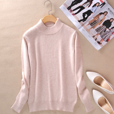 Zocept High-Quality Cashmere Wool Sweater Women Fashion Autumn Winter