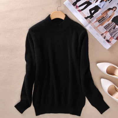 Zocept High-Quality Cashmere Wool Sweater Women Fashion Autumn Winter