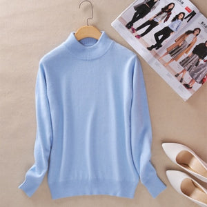 Zocept High-Quality Cashmere Wool Sweater Women Fashion Autumn Winter