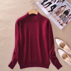 Zocept High-Quality Cashmere Wool Sweater Women Fashion Autumn Winter