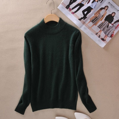 Zocept High-Quality Cashmere Wool Sweater Women Fashion Autumn Winter