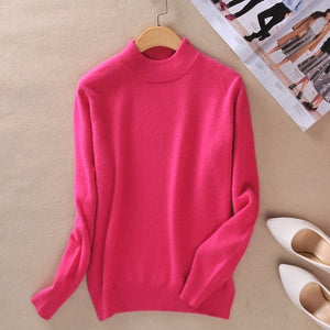 Zocept High-Quality Cashmere Wool Sweater Women Fashion Autumn Winter