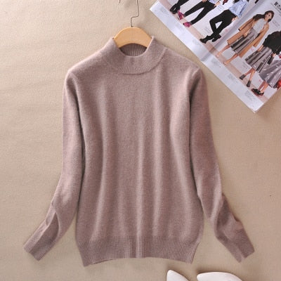 Zocept High-Quality Cashmere Wool Sweater Women Fashion Autumn Winter