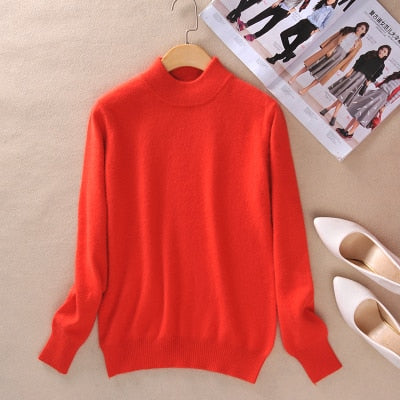 Zocept High-Quality Cashmere Wool Sweater Women Fashion Autumn Winter