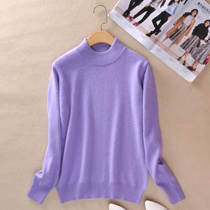 Zocept High-Quality Cashmere Wool Sweater Women Fashion Autumn Winter