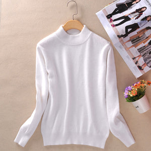 Zocept High-Quality Cashmere Wool Sweater Women Fashion Autumn Winter