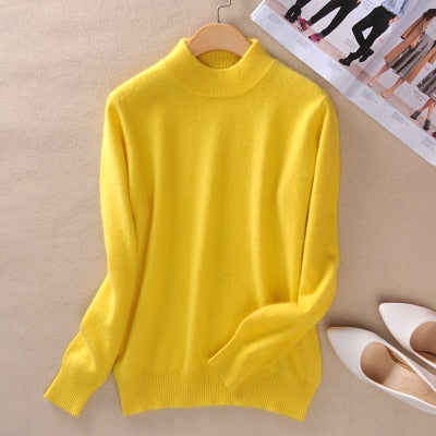 Zocept High-Quality Cashmere Wool Sweater Women Fashion Autumn Winter