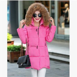 Winter Jacket Women Down  Hooded Long And Fashionable