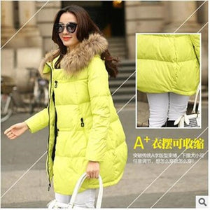 Winter Jacket Women Down  Hooded Long And Fashionable