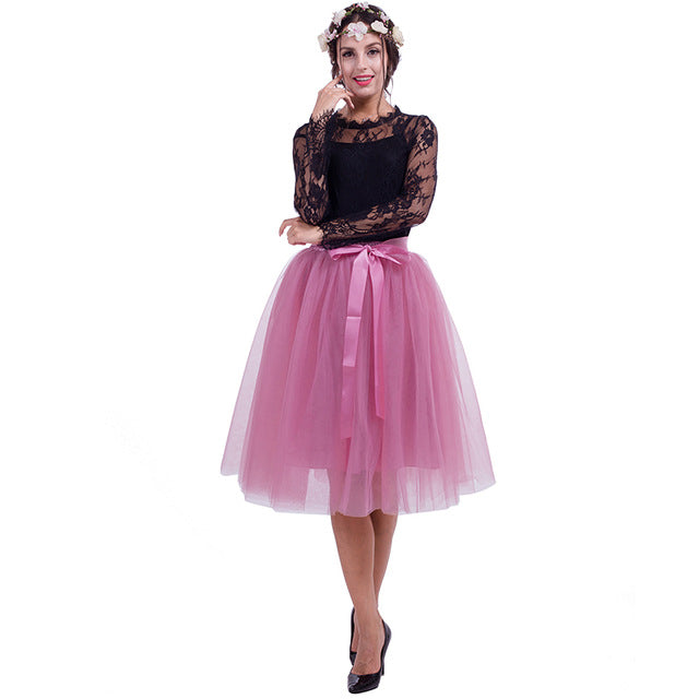 Fashionable Multi- Layered Tulle skirt In Many Colors For All Occasions