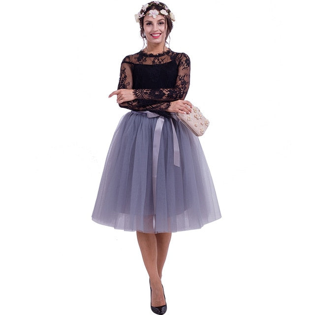 Fashionable Multi- Layered Tulle skirt In Many Colors For All Occasions