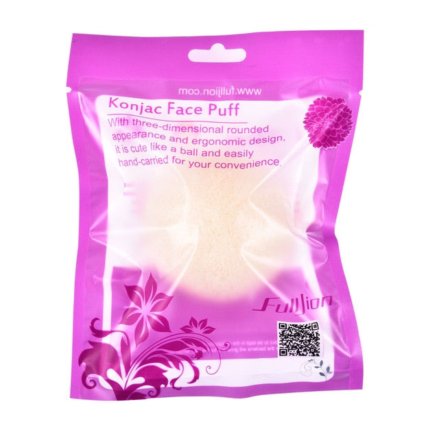 Fulljion 6 Colors Natural Konjac Konnyaku Cosmetic Puff Facial Sponge