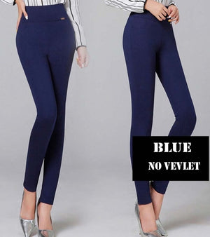 Winter Warm High Elastic Waist Casual Stretch Pants Skinny Pencil S-6XL