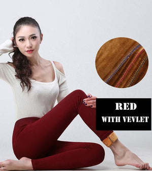 Winter Warm High Elastic Waist Casual Stretch Pants Skinny Pencil S-6XL