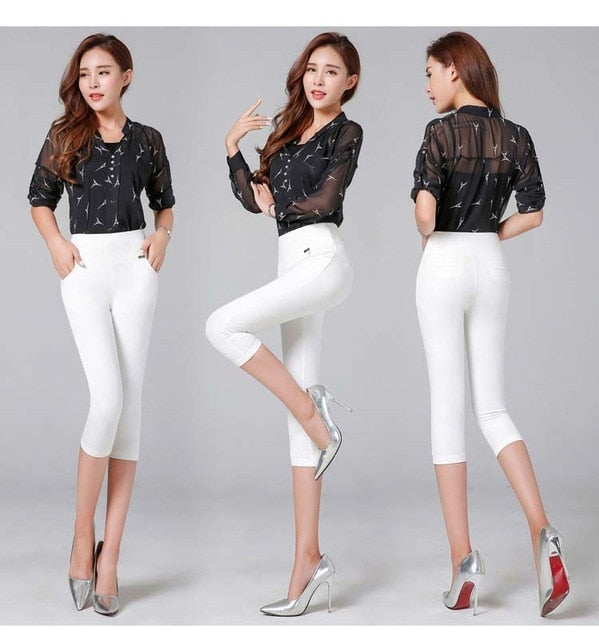 Winter Warm High Elastic Waist Casual Stretch Pants Skinny Pencil S-6XL