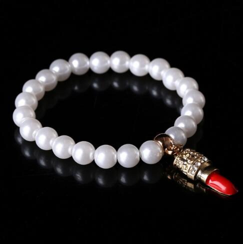 GR Jewelry Best Friends Gift For Children Imitation Pearl Bracelet Women Geometric Charms