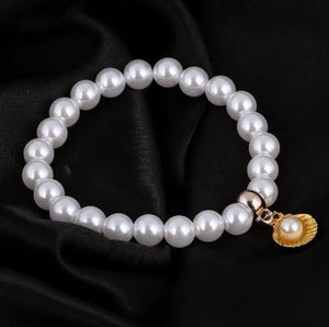 GR Jewelry Best Friends Gift For Children Imitation Pearl Bracelet Women Geometric Charms