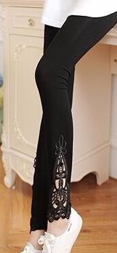 Women cotton lace decoration leggings 2019 size 7XL 4XL 3XL XXL XL L M S 6XL 5XL