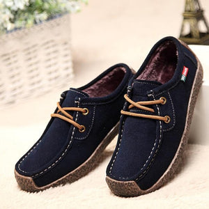 HEE GRAND Casual Flat Women Work Shoes Summer Lace-up Solid Loafers Creeper