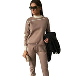 Women 2 Piece Tracksuits Autumn Fashion Turtleneck Sweater And Pants