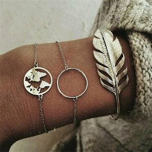 IPARAM Bohemian Shell Map Turtle Bracelet Set 2019 Retro Geometric Female Glamour