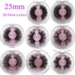 Mikiwi False Eyelashes Wholesale Thick Strip 25mm 3D Mink Lashes Custom Packaging