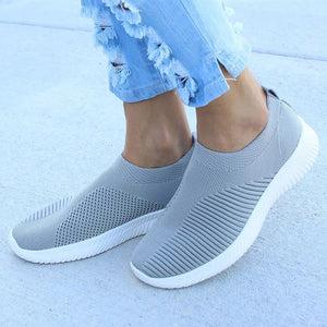 Women Shoes Knitting Sock Sneakers Spring Summer Slip On Flat Shoes