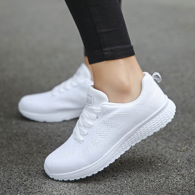 Women Sneakers White Platform  Casual Trainers